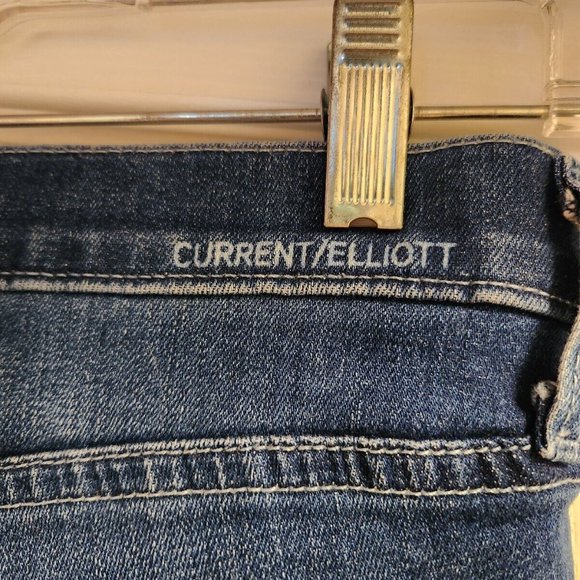 CURRENT/ELLIOTT Dark Wash Jeans THE HIGHWAIST STILETTO in Sahara Destroy Size 29 - Picture 9 of 9